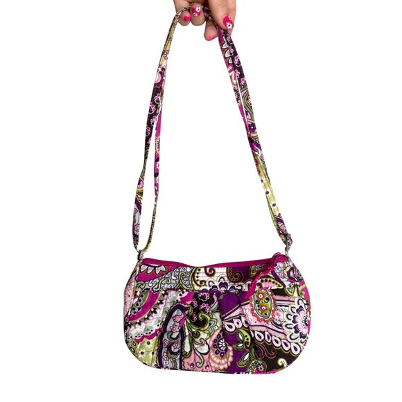 Y2K Vera Bradley Pink Paisley Print Shoulder Bag Mini - Picture 3 of 6